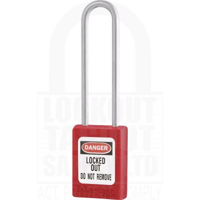 Master Lock S31LT Safety Padlock Red Long Shackle